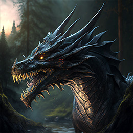 BrowserQuests monster depiction (Ancient Black Dragon)