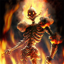 BrowserQuests monster depiction (Fire Skeleton)