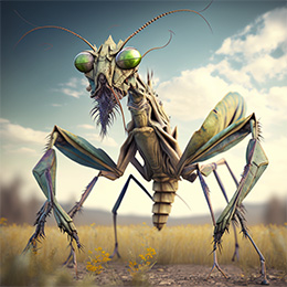 BrowserQuests monster depiction (Giant Praying Mantis)