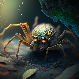 BrowserQuests monster depiction (Tiny Poisonous Spider)